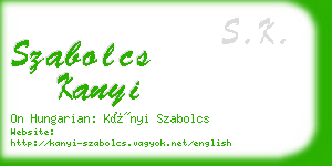 szabolcs kanyi business card